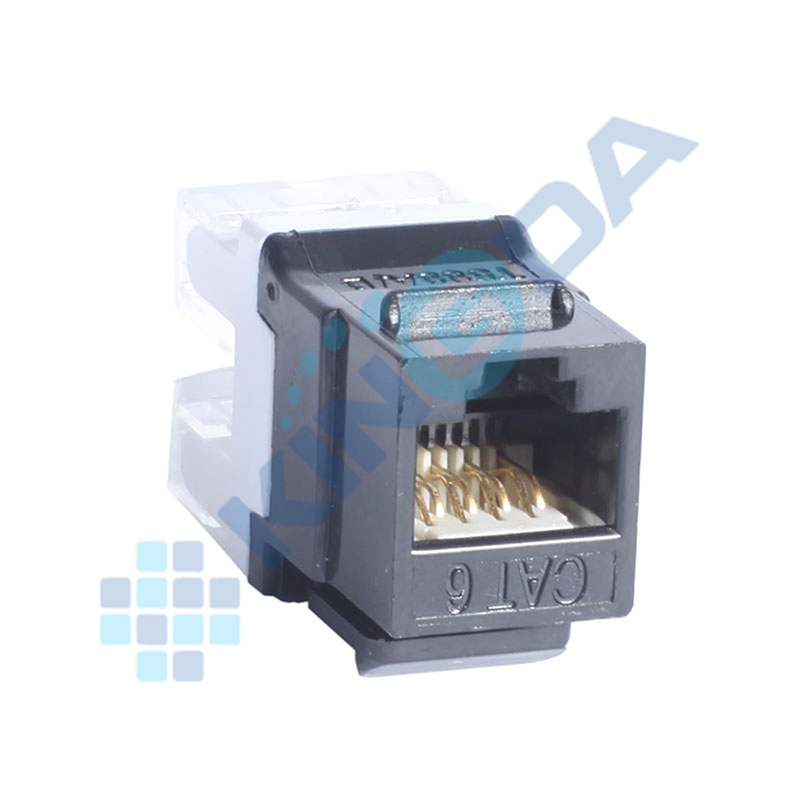 UTP CAT5E/CAT6 Keystone Jack, Dual Type, 180 Degree, With Dust Cover