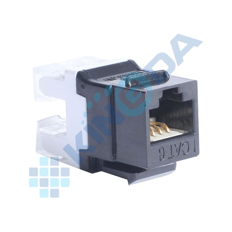 UTP CAT5E/CAT6 Keystone Jack, Dual Type, 180 Degree, With Dust Cover