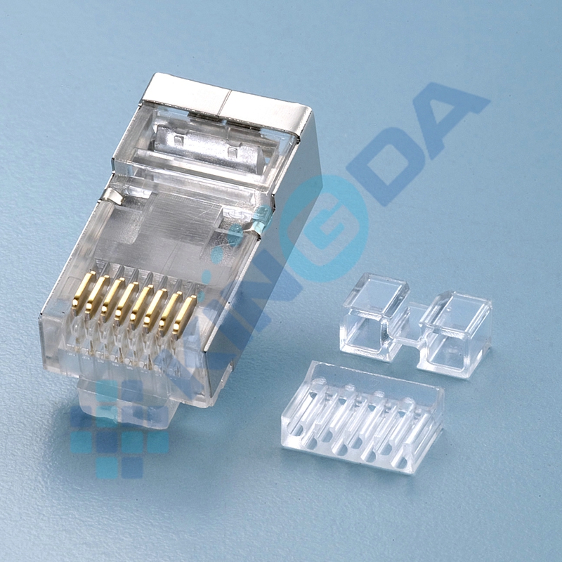 STP CAT6a 8P8C Plug, With Insertion Bar