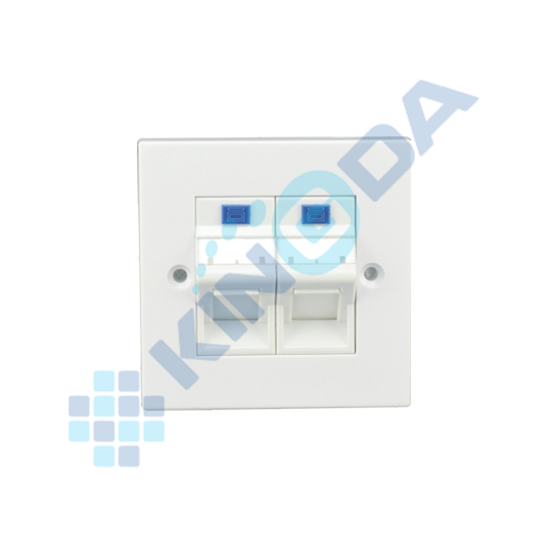 Face Plate,2 Ports,Size 86x86mm,UK Type,45 Degree