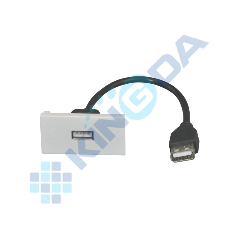 Mini USB2.0 Face Plate,UK Type,Length 20cm,Size 25x50mm